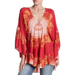 Free People Sunset Dreams S to M v-neck top tunic